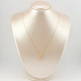 Cadena Plana Trebol Nacar Rosado 3.3gr / 45cm / 1.2mm Tres Oros +4 18K *