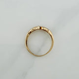 Anillo Silueta Hojas 2.2gr / T6 1/2 / Dos Oros Amarillo Blanco 18K %