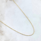 Cadena Cilindro 2.75gr / 60cm / 1mm Oro Amarillo +3 18K