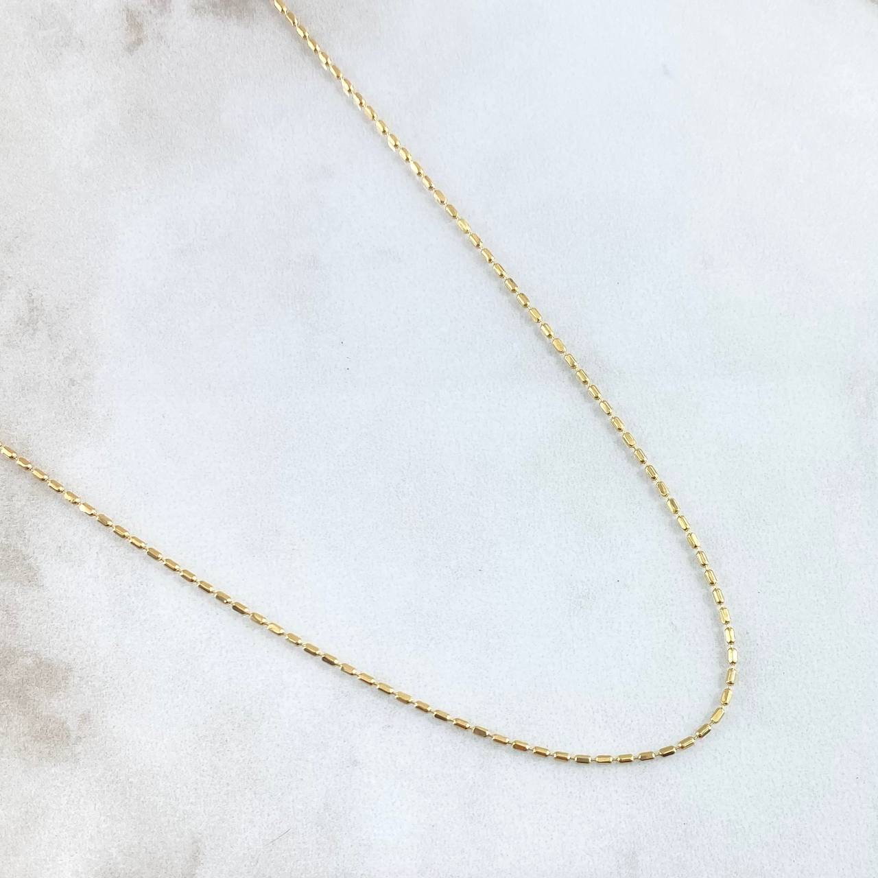 Cadena Cilindro 2.35gr / 50cm / 1.1mm Oro Amarillo +3 18K