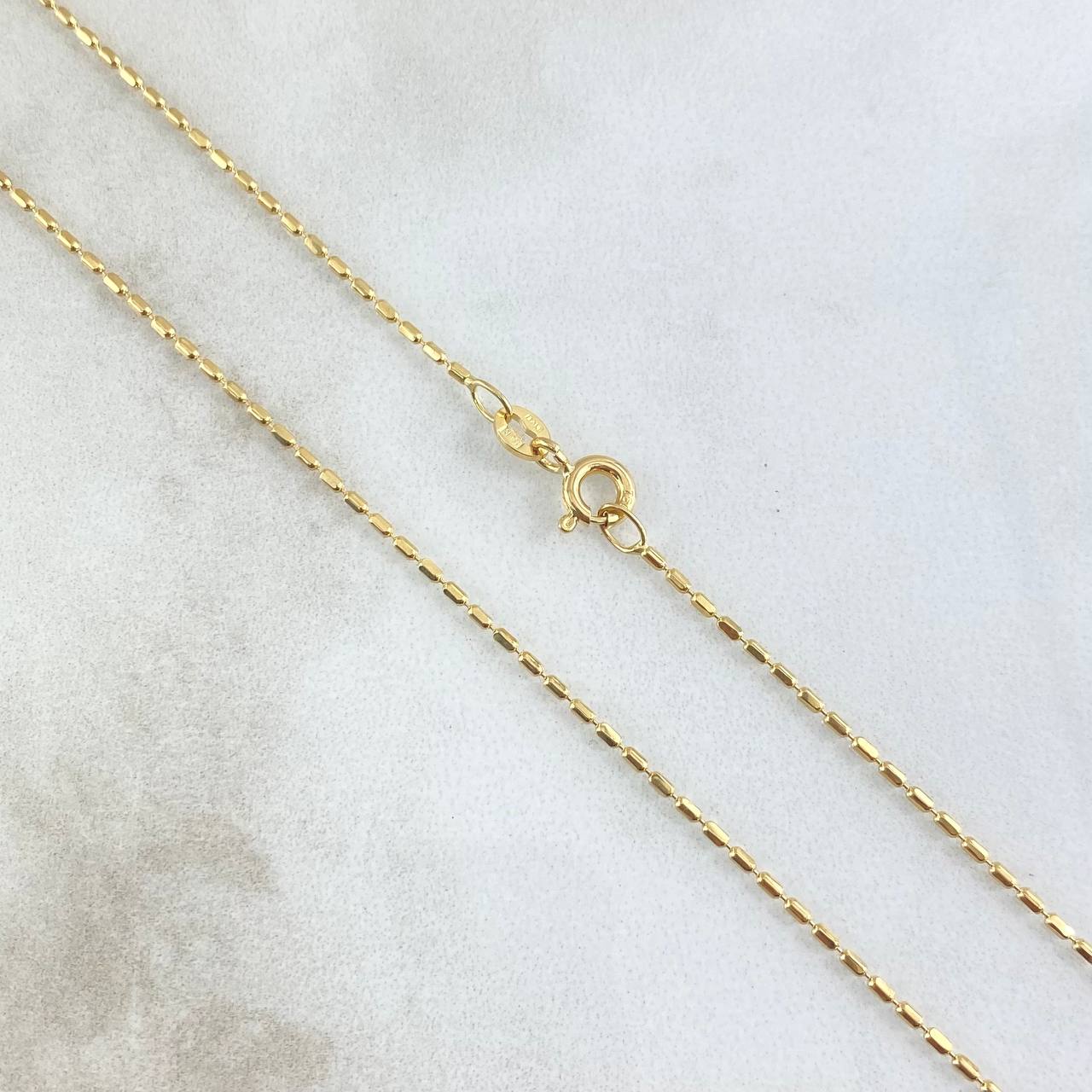 Cadena Cilindro 2.75gr / 60cm / 1mm Oro Amarillo +3 18K
