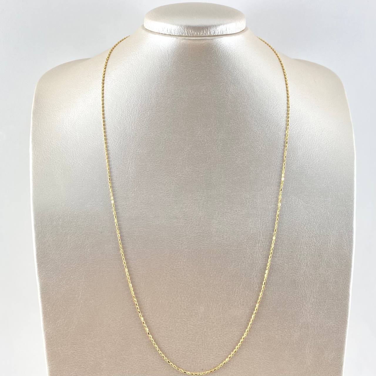 Cadena Cilindro 2.35gr / 50cm / 1.1mm Oro Amarillo +3 18K