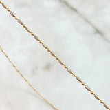 Cadena Morse 4.9gr / 50cm / 1.5mm Diamantada Dos Oros Amarillo Blanco +3 18K ©