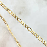 Cadena Figaro 4.8gr / 50cm / 3.3mm Oro Amarillo +1 18K
