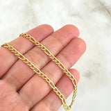 Cadena Figaro 3.45gr / 45cm / Oro Amarillo +1 18K