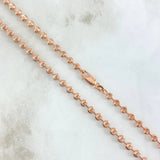 Cadena Militar 23.2gr / 55cm / 4mm Bola Diamantada Luna Oro Amarillo Nac.Esp. 18K ©