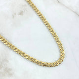 Cadena Cubana Infinita 24.25gr / 60cm / 6.2mm Diamantado Parcial Oro Amarillo +2 18K ©