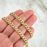 Cadena Cubana Infinita 24.25gr / 60cm / 6.2mm Diamantado Parcial Oro Amarillo +2 18K ©