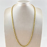 Cadena Cubana Infinita 24.25gr / 60cm / 6.2mm Diamantado Parcial Oro Amarillo +2 18K ©