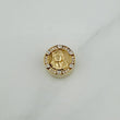 Herraje Tornillo Cristo 4.05gr / 1.5cm / Dos Oros Amarillo Blanco 18K %