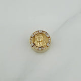Herraje Tornillo Cristo 4.05gr / 1.5cm / Dos Oros Amarillo Blanco 18K %