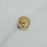 Herraje Tornillo Cristo 4.05gr / 1.5cm / Dos Oros Amarillo Blanco 18K %