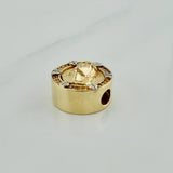 Herraje Tornillo Cristo 4.05gr / 1.5cm / Dos Oros Amarillo Blanco 18K %