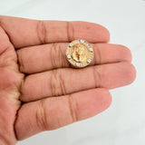 Herraje Tornillo Cristo 4.05gr / 1.5cm / Dos Oros Amarillo Blanco 18K %