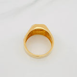 Anillo Sello Corona 7.75 g / T10 1/2 Tres Oros 18K