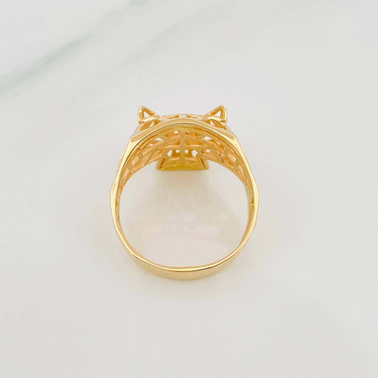 Anillo Pantera 4.55 g / T9 1/4 Oro Amarillo 18K