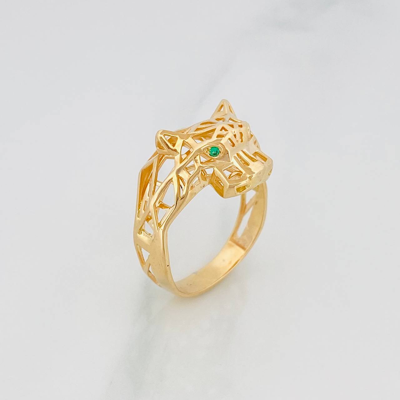 Anillo Pantera 4.55 g / T9 1/4 Oro Amarillo 18K