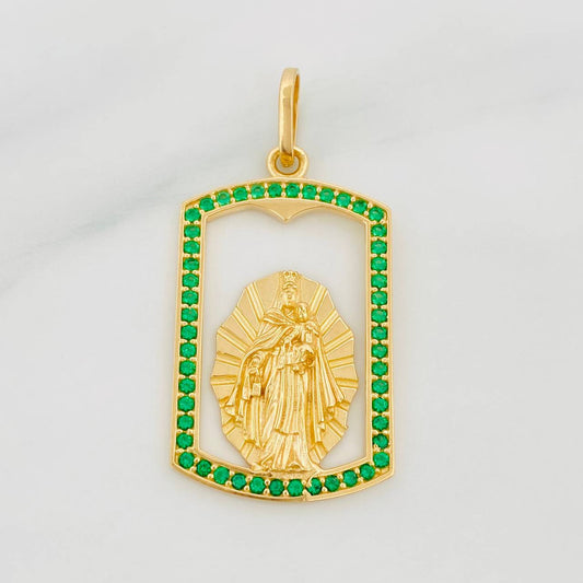 Dije Placa Virgen Del Carmen 4.55 g / 3.05 cm Oro Amarillo 18K