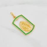 Dije Placa Virgen Del Carmen 4.55 g / 3.05 cm Oro Amarillo 18K