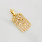 Dije Placa Cruz 3.3 g / 3 cm Oro Amarillo 18K