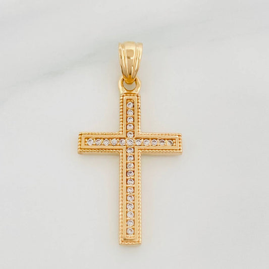 Dije Cruz 2.2 g / 3 cm Oro Amarillo 18K