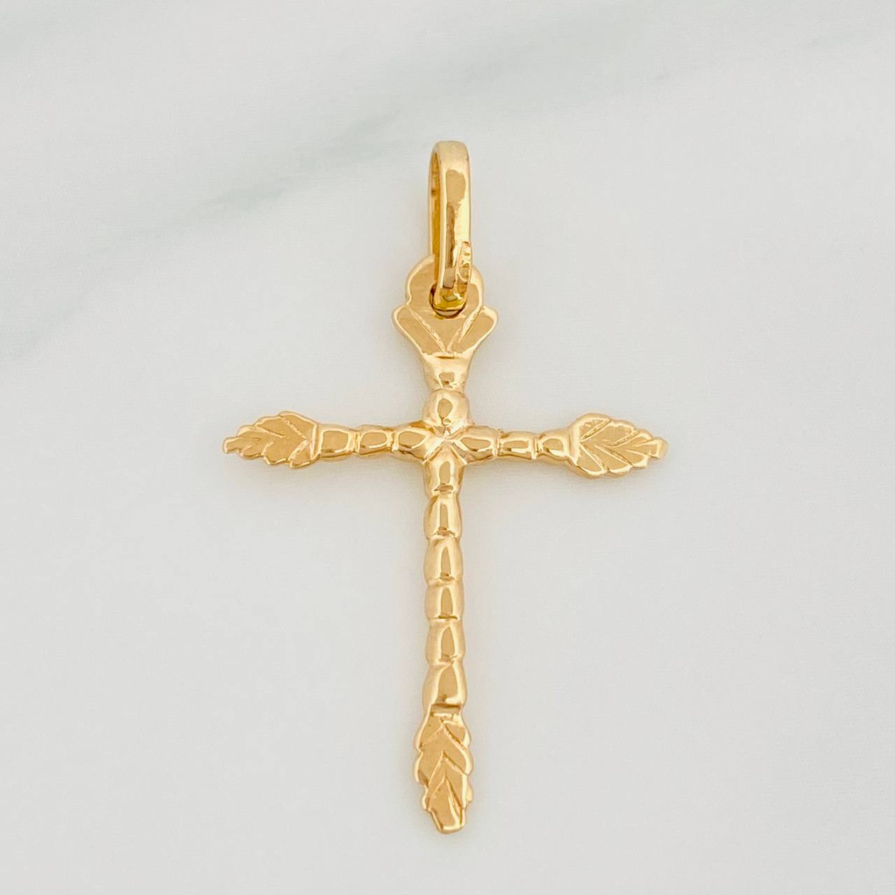 Dije Cruz Rustica 1 g / 3 cm Oro Amarillo 18K