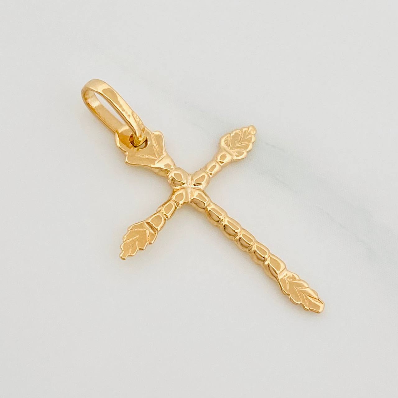 Dije Cruz Rustica 1 g / 3 cm Oro Amarillo 18K