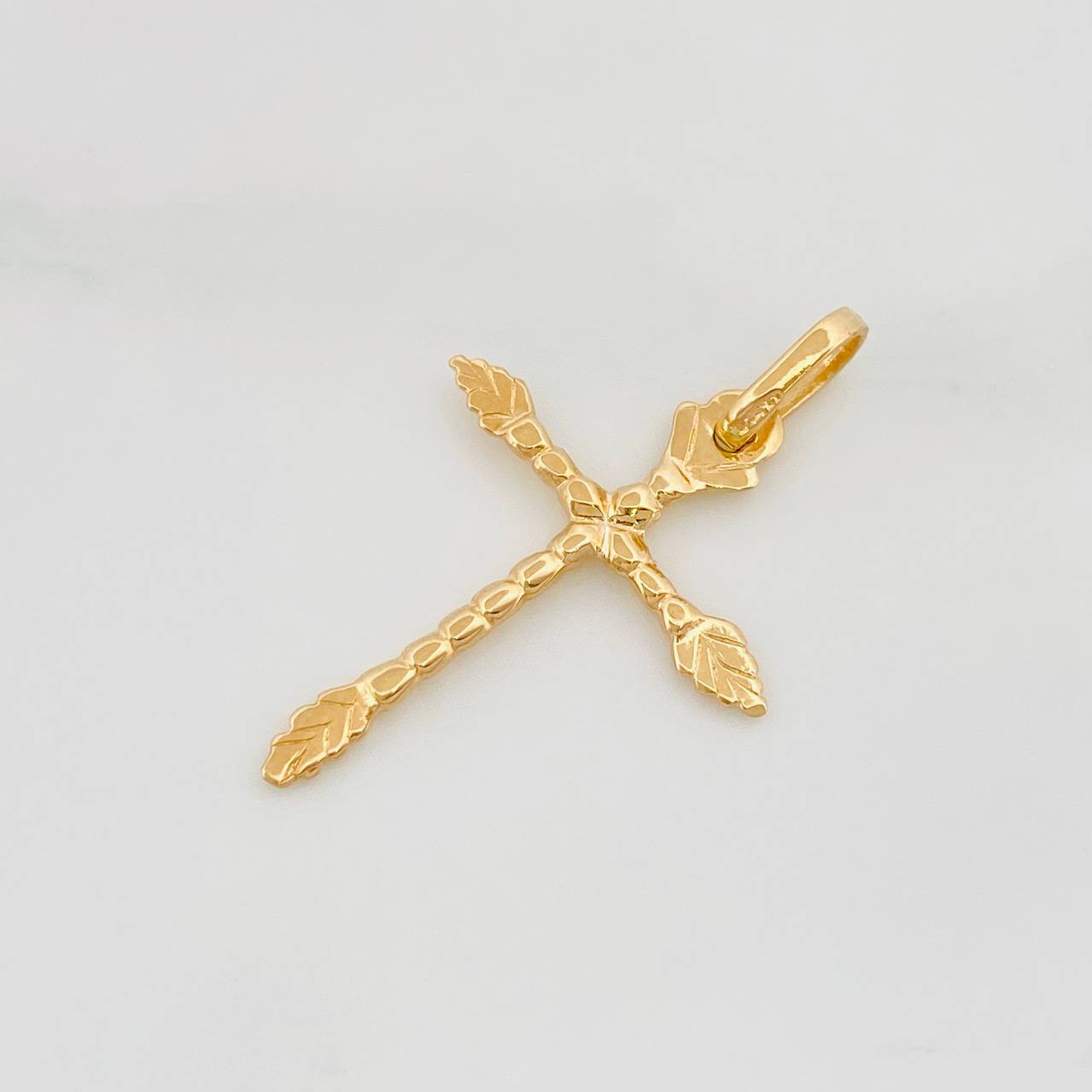 Dije Cruz Rustica 1 g / 3 cm Oro Amarillo 18K
