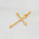 Dije Cruz Rustica 1 g / 3 cm Oro Amarillo 18K