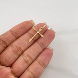 Dije Cruz Rustica 1 g / 3 cm Oro Amarillo 18K