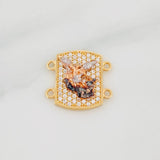 Herraje Placa San Miguel 2.4 g / 1.05 cm Tres Oros 18K