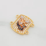 Herraje Placa San Miguel 2.4 g / 1.05 cm Tres Oros 18K