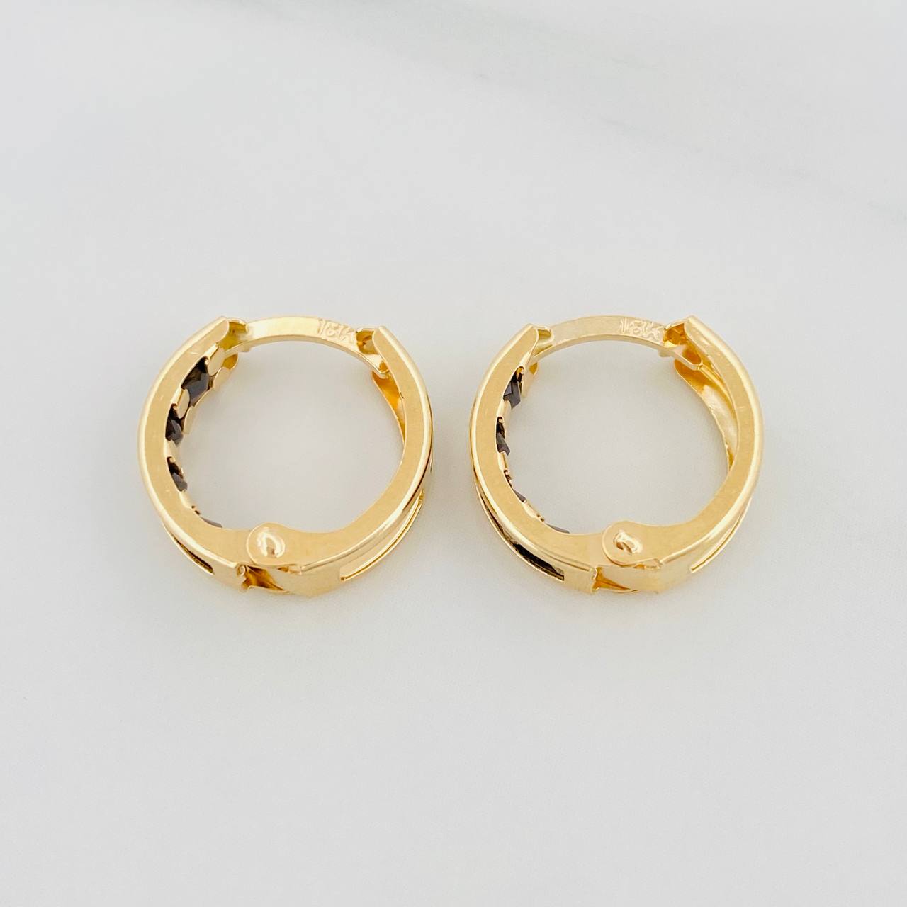 Candongas Carril 1.65 g / 1.3 cm Oro Amarillo 18K
