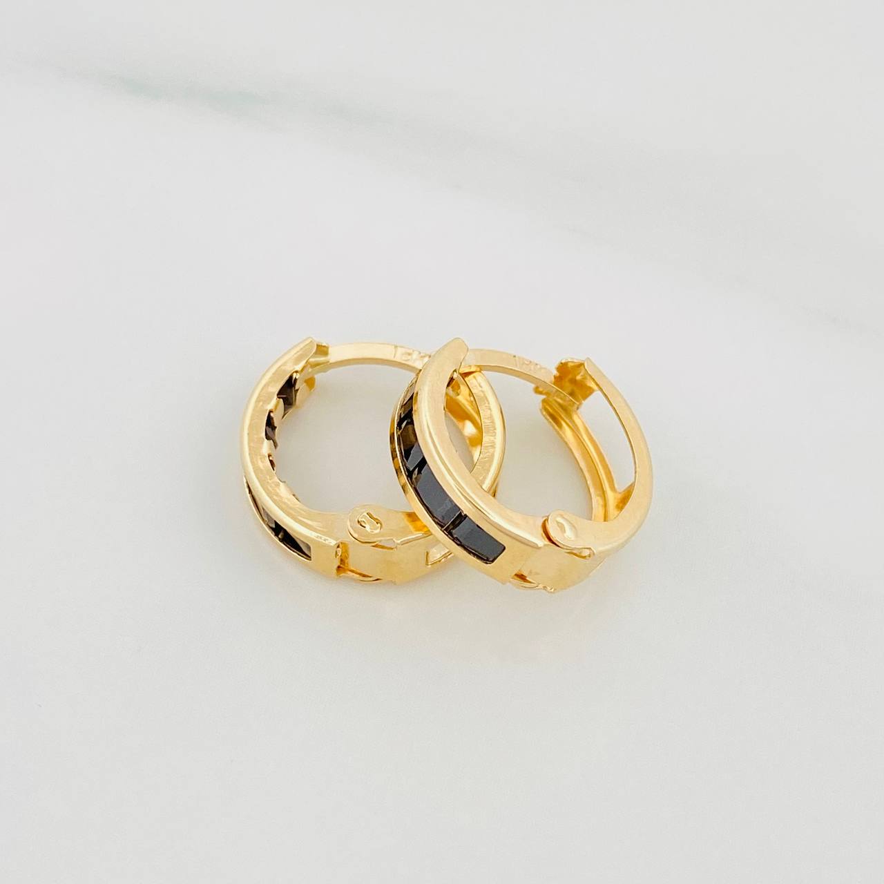 Candongas Carril 1.7 g / 1.3 cm Oro Amarillo 18K
