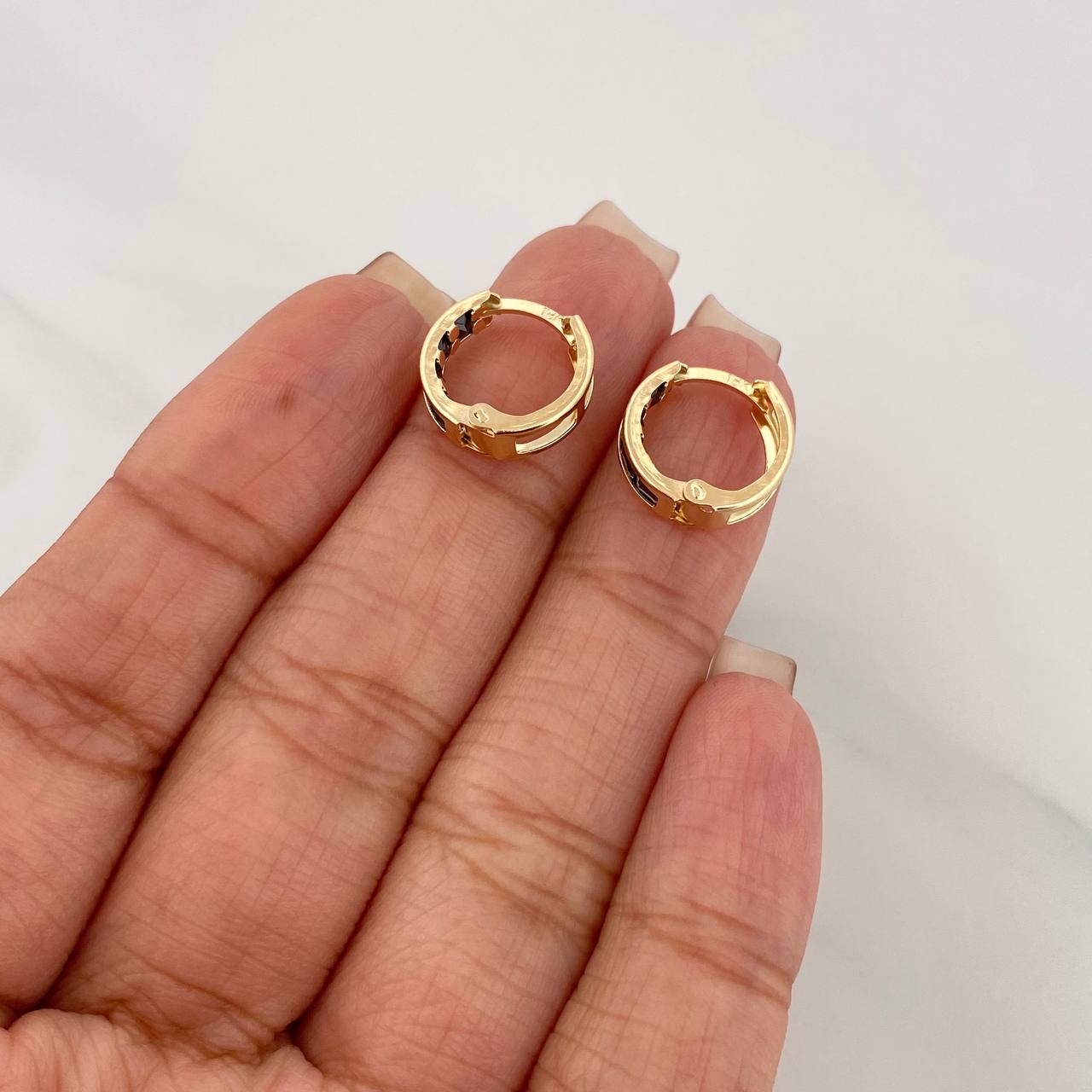 Candongas Carril 1.65 g / 1.3 cm Oro Amarillo 18K