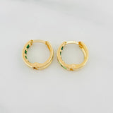 Candongas Carril 1.5 g / 1.3 cm Oro Amarillo 18K