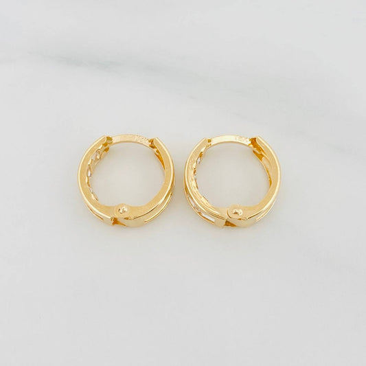 Candongas Carril 1.7 g / 1.3 cm Oro Amarillo 18K