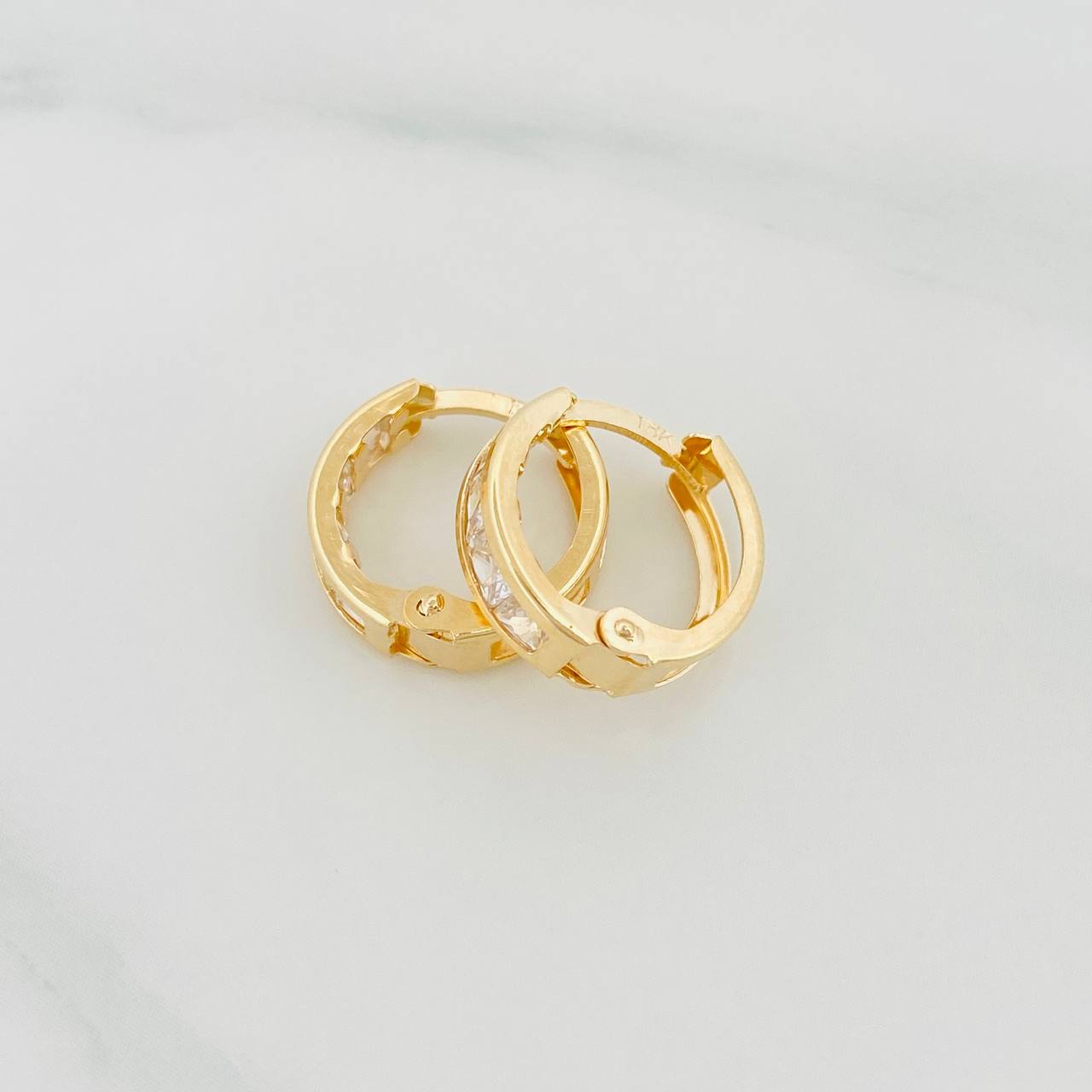 Candongas Carril 1.7 g / 1.3 cm Oro Amarillo 18K