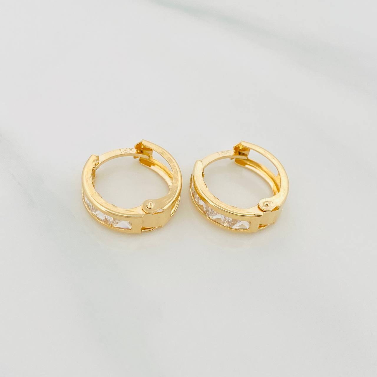 Candongas Carril 1.7 g / 1.2 cm Oro Amarillo 18K