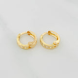 Candongas Carril 1.1 g / 1 cm Oro Amarillo 18K