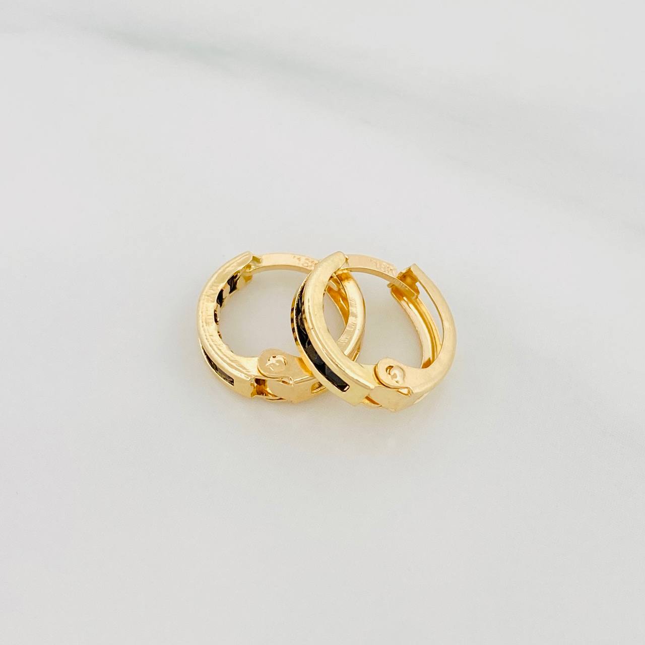 Candongas Carril 1.05 g / 1 cm Oro Amarillo 18K