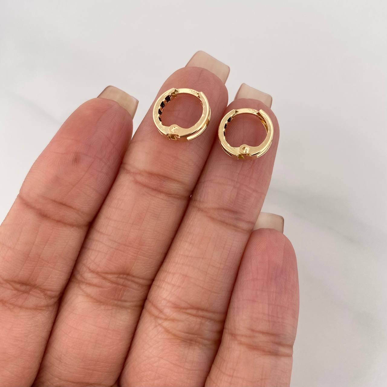 Candongas Carril 1 g / 1.1 cm Oro Amarillo 18K