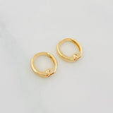 Candongas Carril 0.6 g / 0.8 cm Oro Amarillo 18K