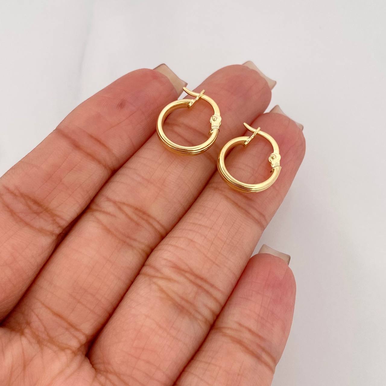 Candongas Andy 1.1 g / 1.04 cm Oro Amarillo 18K