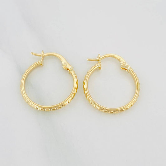 Candongas Lucero 1.2 g / 2 cm Oro Amarillo 18K