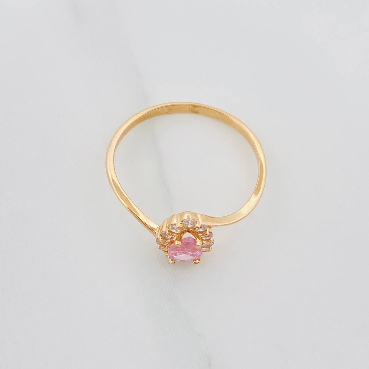 Anillo Halo Gota 1.6 g / T7 Oro Amarillo 18K