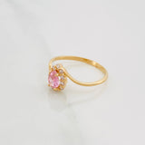 Anillo Halo Gota 1.6 g / T7 Oro Amarillo 18K