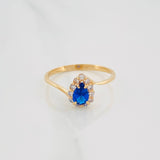 Anillo Halo Gota 1.65 g / T7 Oro Amarillo 18K