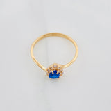 Anillo Halo Gota 1.65 g / T7 Oro Amarillo 18K