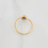 Anillo Halo Gota 1.65 g / T7 Oro Amarillo 18K